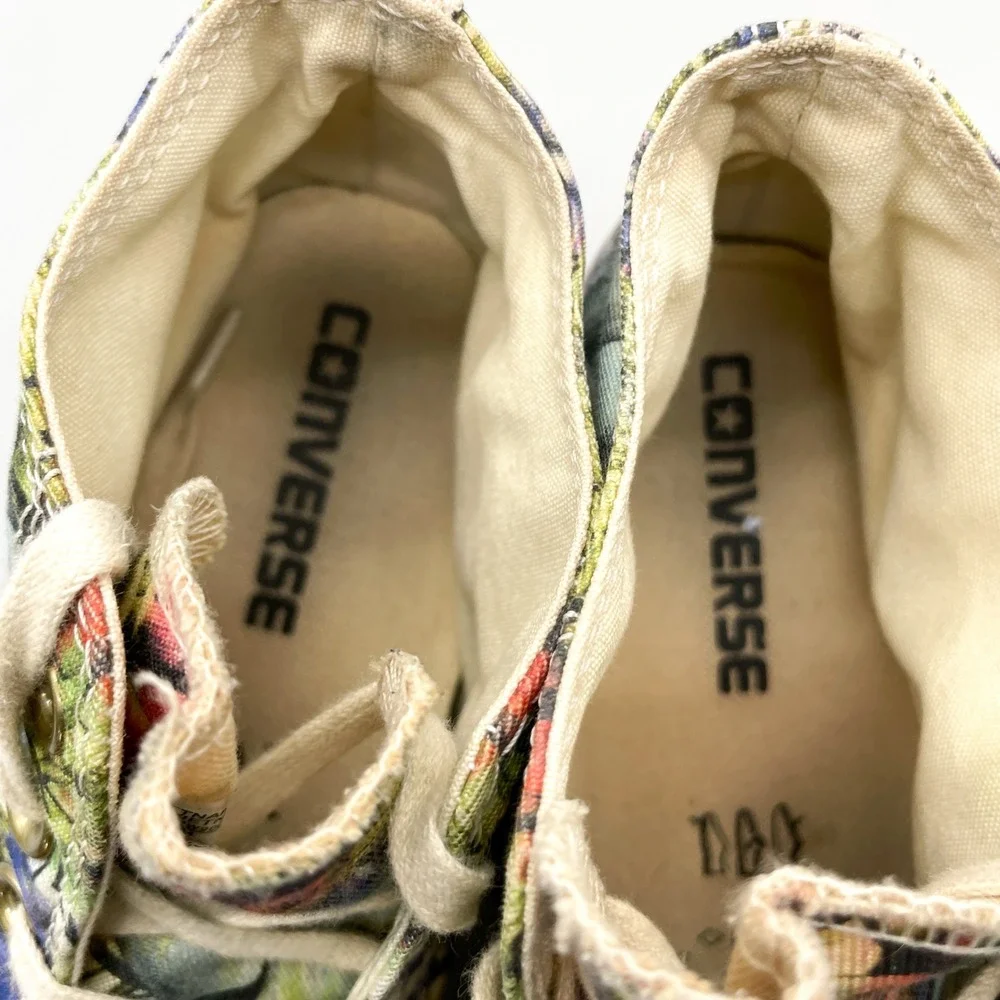 Converse Chuck Taylor All Star Lux Floral Womens 9 Hidden Wedge Sneaker Boho - Picture 7 of 11